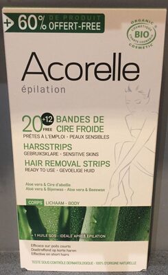 Acorelle Bandes de Cire Froide - corps