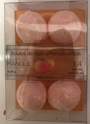 Sans marque Boules de bain effervescentes Mangue