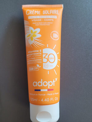 Adopt' crème solaire - haute protection visage - corps