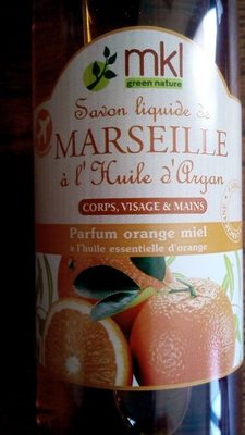 Mkl Savon liquide de Marseille à l'Huile d'Argan (parfum Orange Miel)