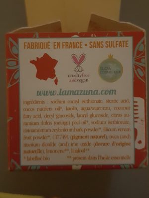 Lamazuna Shampooing Solide Orange Cannelle Badiane Série Limitée