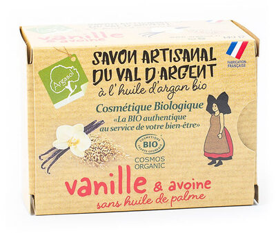 Argasol Savon artisanal du Val d'Argent à l'huile d'argan bio Vanille Avoine