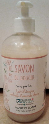 Nature & Progrès Savon de douche lait d'ânesse et huile d'amande douce