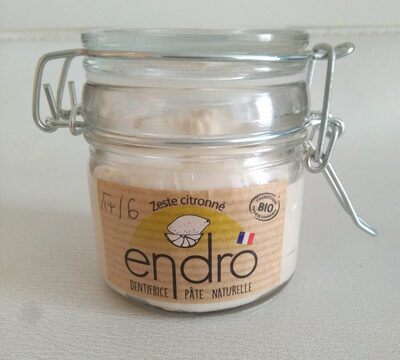 Endro Dentifrice pâte naturelle zeste citronné