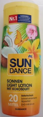 Sundance Sonnen light Lotion mit Kokosduft 20 mittel