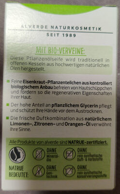 alverde Naturkosmetik Pflanzenölseife Bio-Verveine Normale Haut