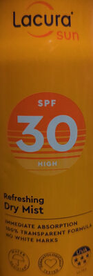 Lacura sun SPF 30 High, Refreshing Dry Mist