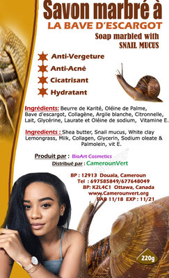 Bio Art Cosmetics Savon Marbre A La Bave D'escargot