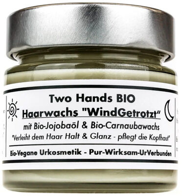 Two Hands BIO Haarwachs „WindGetrotzt“ mit Bio-Sanddorn & Bio-Carnaubawachs - Bartwachs