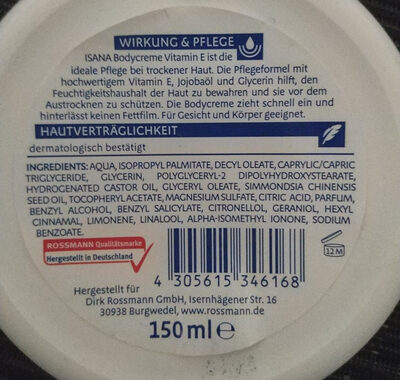 Isana Bodycreme Vitamin E