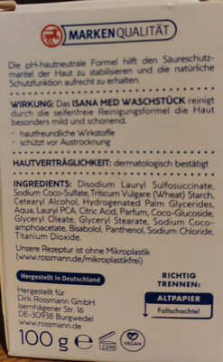 Isana Med Seifenfreies Waschstück
