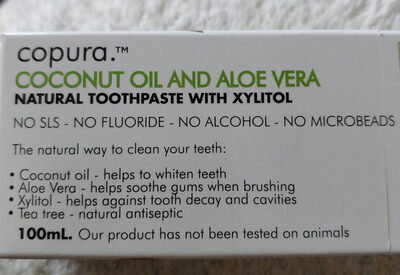 Copura Dentifrice coconut oil and aloe vera