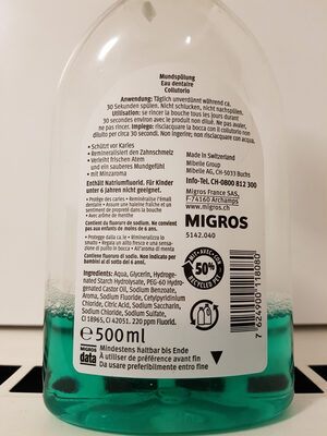 M Budget Eau dentaire menthe