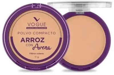 Vogue polvo compacto de arroz con avena y filtros solares