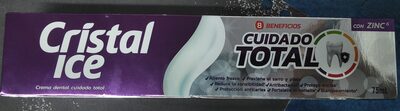 Cristal Ice crema dental cuidado total 8 beneficios