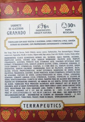 Granado Sabonete de Glicerina Extrato de Gengibre