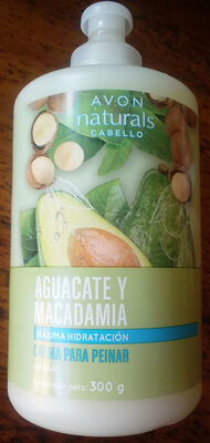 Avon Naturales Cabello Aguacate y Macadamia Maxima Hidratación Crema para Peinar