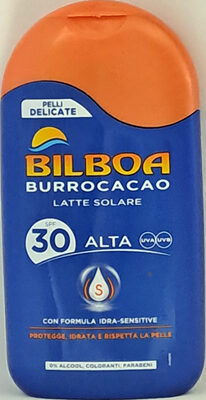 Bilboa Burrocacao Latte Solare. Pelli delicate. 30 SPF