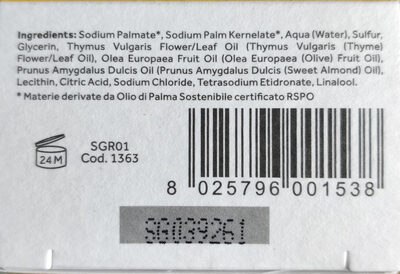 I provenzali saponetta vegetale allo zolfo purificante