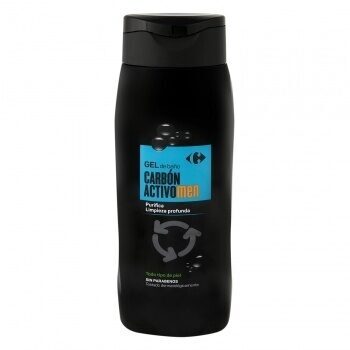 Carrefour Gel de baño carbon activo men