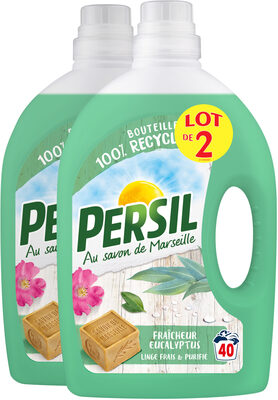 Persil Lessive Liquide Fraîcheur Eucalyptus 40 Lavages Lot de 2