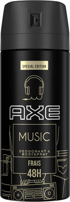 Axe Music Déodorant Homme Spray Antibactérien All Day Fresh
