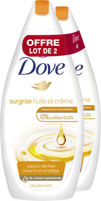 Dove Gel Douche Surgras Huile et Crème Lot de 2