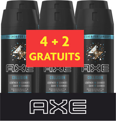 AXE Déodorant Homme Spray Cuir + Cookies Lot 6x150ml