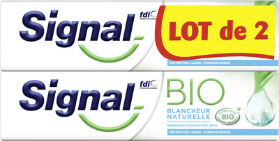 Signal Dentifrice Bio Blancheur Naturelle 2x75ml