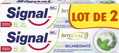Signal Integral 8 Dentifrice Nature Elements Fraîcheur & Détox 2x75ml