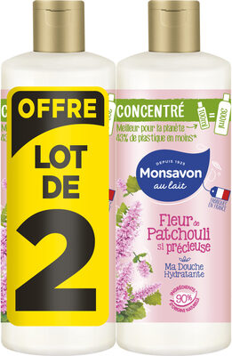 Monsavon Gel Douche Femme Concentré Perle Patchouli lot 2x100ml