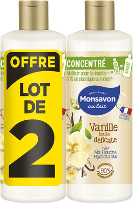 Monsavon Gel Douche Femme Concentré Vanille Lot 2x100ml