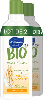 Monsavon Gel Douche Bio Vegan Lait Avoine Lot 2 x