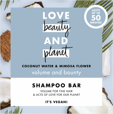 LOVE BEAUTY AND PLANET Shampooing Solide Vague Volumisante Eau de Coco & Fleur de Mimosa