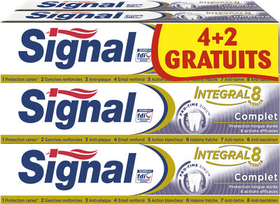 Signal Integral 8 Dentifrice Complet Tube Lot 4+2 Offerts x
