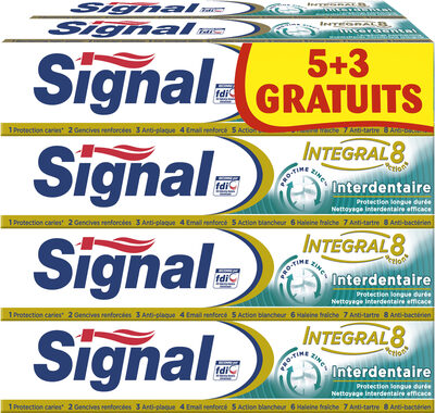 Signal Dentifrice Interdentaire Lot de 8(5+3 Gratuits)