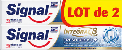 Signal Intégral 8 Dentifrice Fresh Resist Plus Tube Lot de 2x
