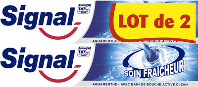 Signal Dentifrice Soin Fraîcheur Aquamenthe 2x75ml