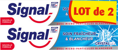 Signal Dentifrice Soin Fraîcheur & Blancheur Crystal Gel 2x75ml