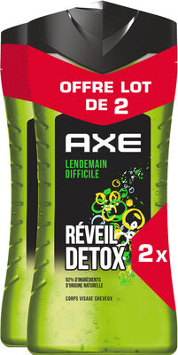 3en1 Axe Gel Douche Homme 3-en-1 Lendemain Difficile Réveil Détox 2x250ml
