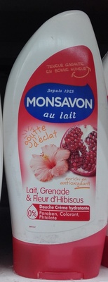 Monsavon Douche crème hydratante Lait, Grenade & Fleur d'hibiscus