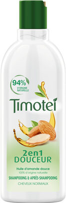 Timotei 2en1 Shampooing Femme Douceur Huille d'Amande Douce Cheveux Normaux