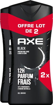 Axe Gel Douche Homme Black 12h Parfum Frais 2x250ml
