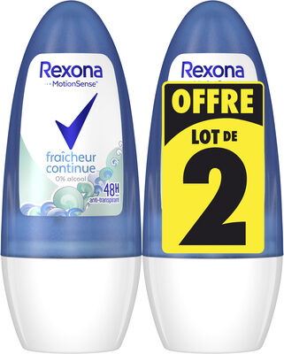 REXONA Déodorant Femme Bille Fraicheur Continue Lot de 2