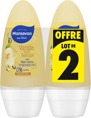 MONSAVON Déodorant Femme Bille Vanille Toute Délicate 2x50ml