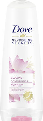 Dove Glowing Après Shampoing Lotus Rose