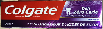 Colgate Défi Zéro Carie Blancheur avec neutraliseur d'acides de sucre
