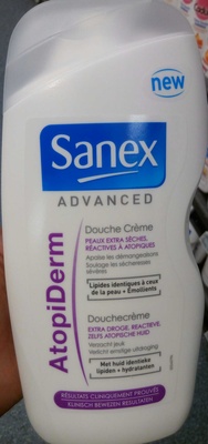 Sanex AtopiDerm Douche Crème Peaux Extra Sèches, réactives à atopiques