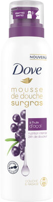 Dove Surgras Gel Douche Mousse Infusée à l'Huile d'Açaï 24H de Douceur