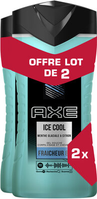 AXE Gel Douche Homme Ice Cool Lot 2x250ml